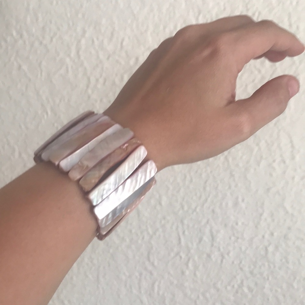 Pink shell bracelet